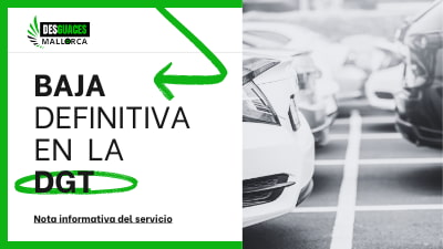 Nota informativa baja definitiva de coches